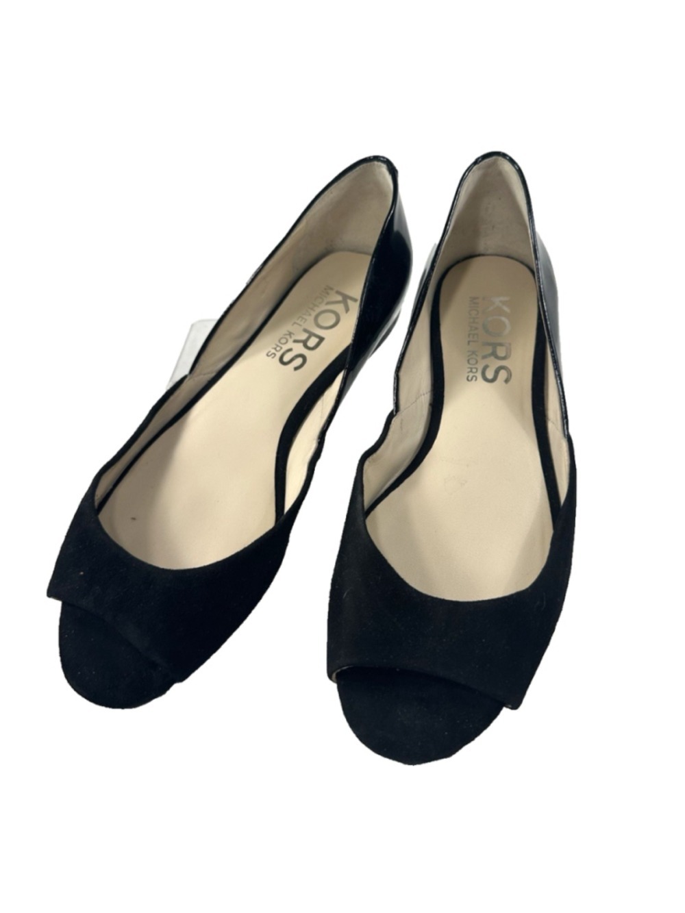 Michael Kors Peep Toe Suede Flats 7.5M
